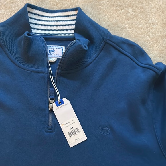 NWT! Southern Tide The Skipjack Men’s 1/4 Zip Pullover Yacht Blue XL - Picture 3 of 6